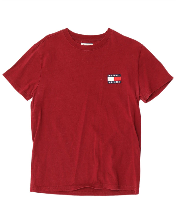 Tommy Hilfiger Herren T-Shirt Top Small Kastanienbraun Baumwolle