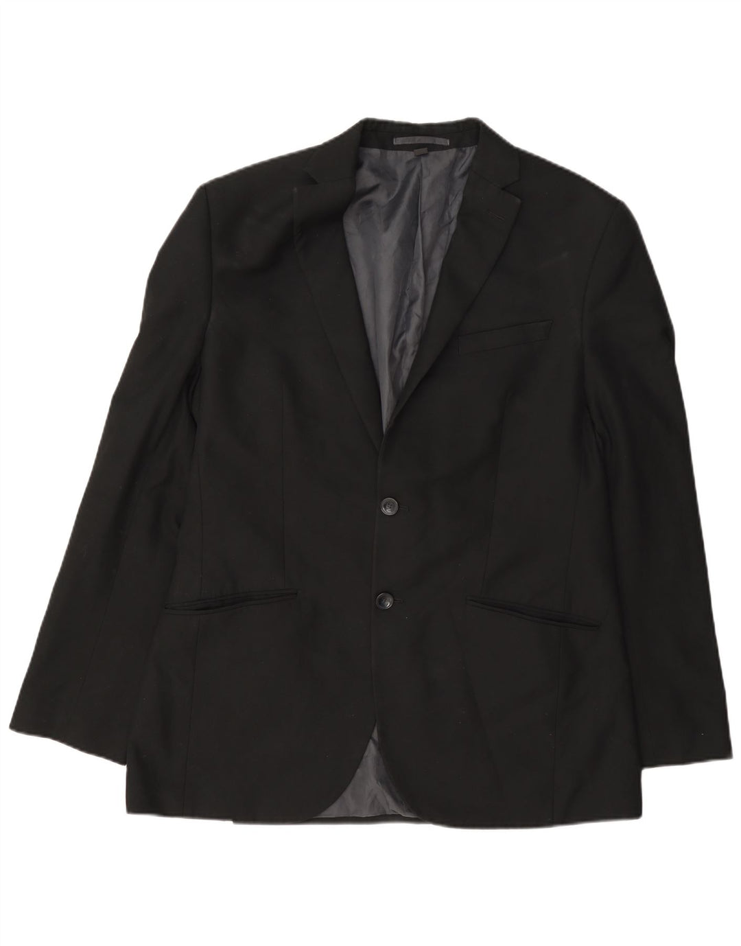 Marks & Spencer Herren-Blazer mit 2 Knöpfen, UK 40, Mittelschwarz, Polyester