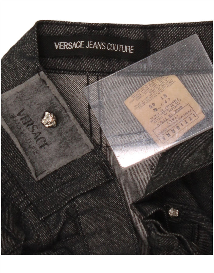 VERSACE Mens Ittierre Straight Jeans W31 L34  Grey Polyester