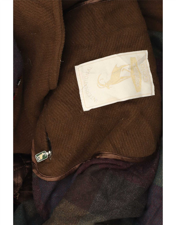Steinbock Herren-Dufflecoat mit Kapuze, Größe 40, Braun