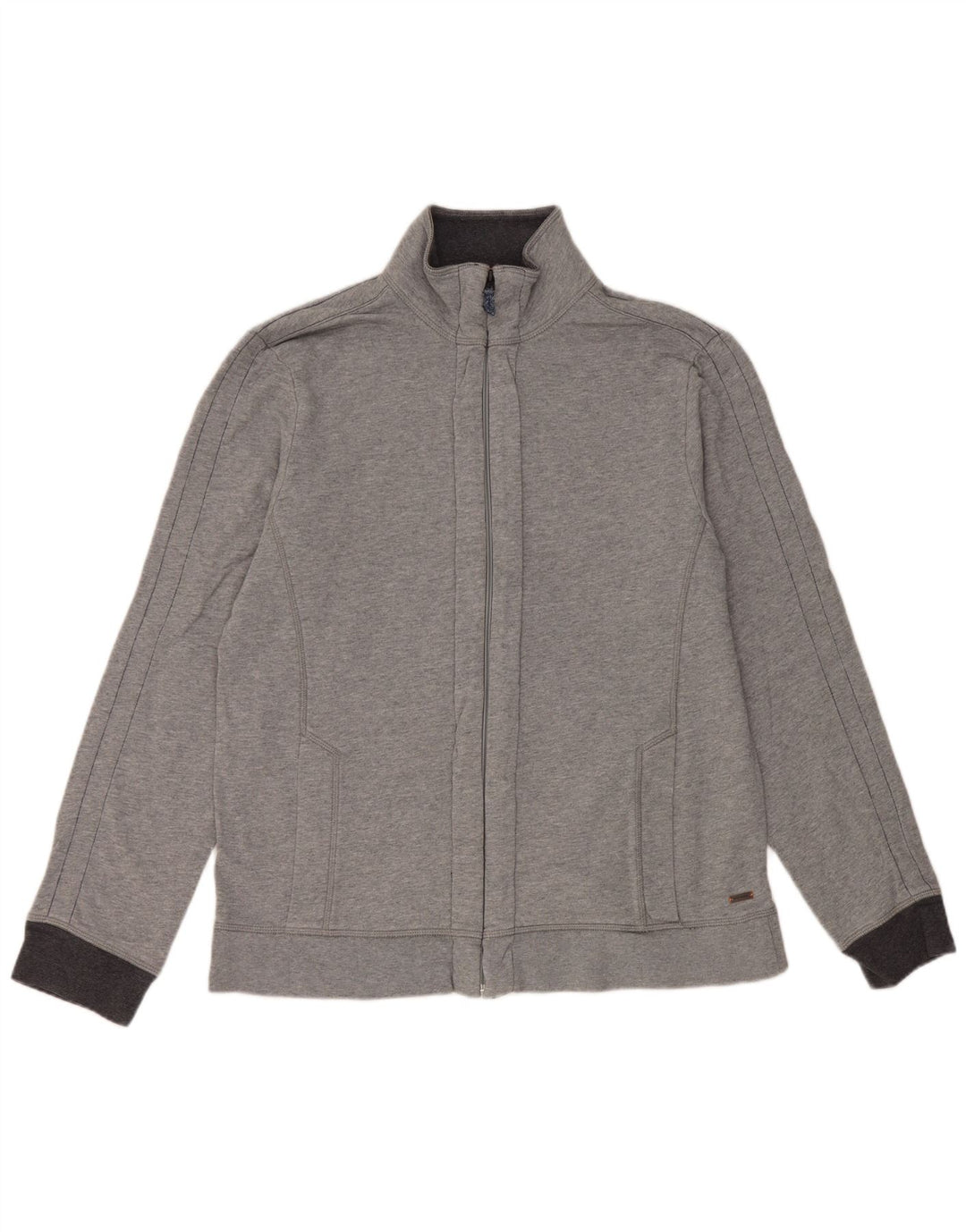 Hugo Boss Herren-Trainingsanzug-Top-Jacke XL aus grauer Baumwolle