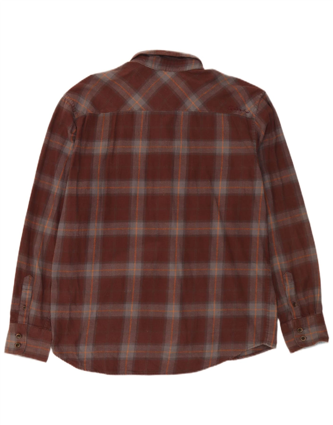 Quiksilver Herren-Flanellhemd, groß, braun kariert, Baumwolle