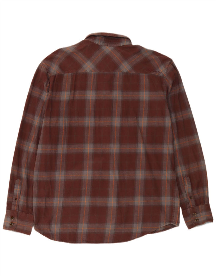 Quiksilver Herren-Flanellhemd, groß, braun kariert, Baumwolle