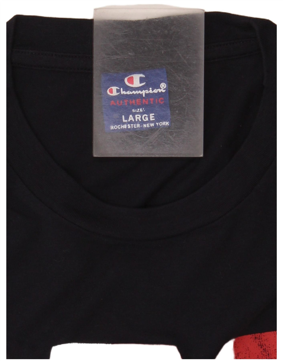 CHAMPION Herren-T-Shirt mit Grafik, Größe L, Marineblau
