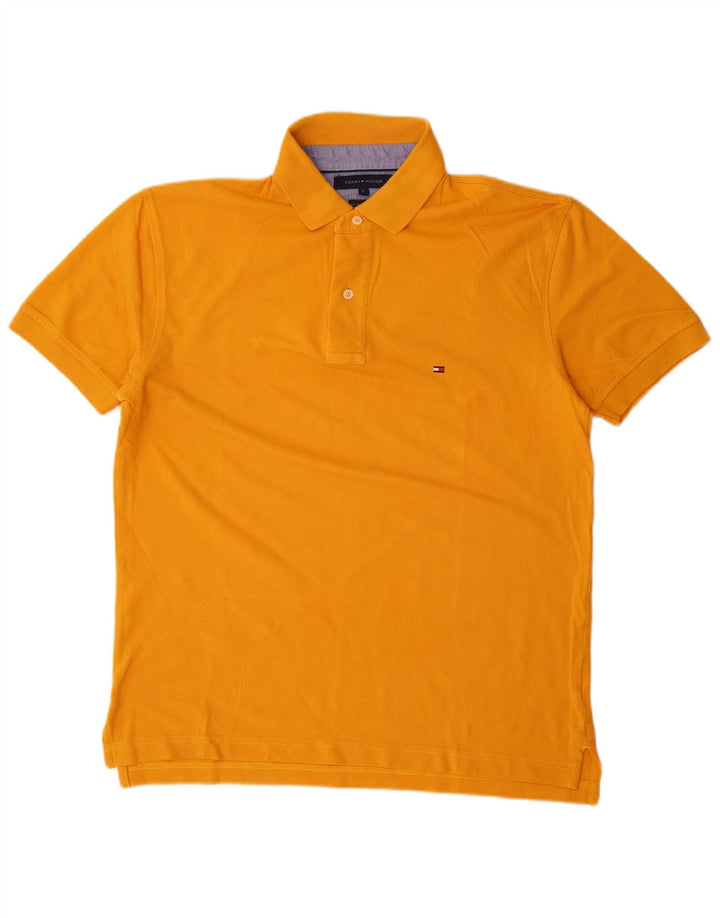Tommy Hilfiger Herren-Poloshirt, große gelbe Baumwolle