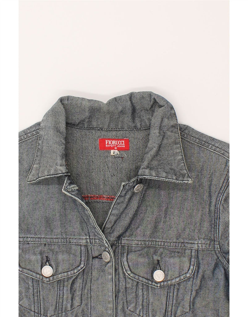 FIORUCCI Girls Denim Jacket 8-9 Years Medium Blue Vintage Fiorucci and Second-Hand Fiorucci from Messina Hembry 