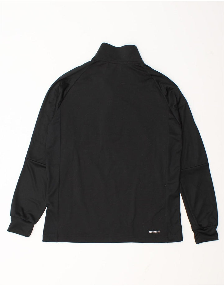 Adidas Jungen Aeroready Zip Neck Pullover Trainingsanzug Top 13-14 Jahre Schwarz