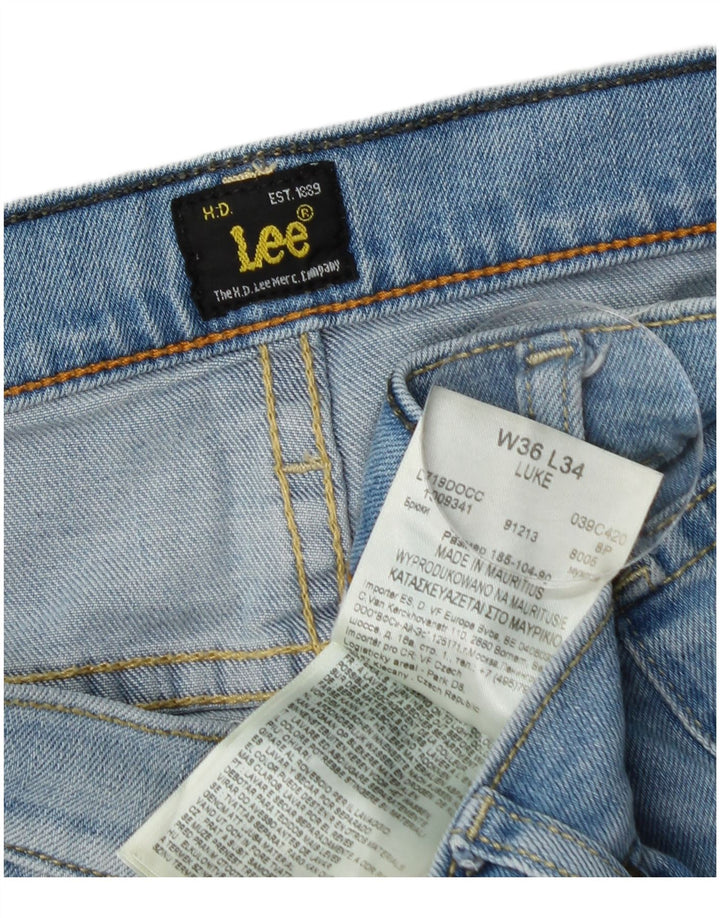 LEE Herren Luke Slim Jeans W36 L34 Blaue Baumwolle