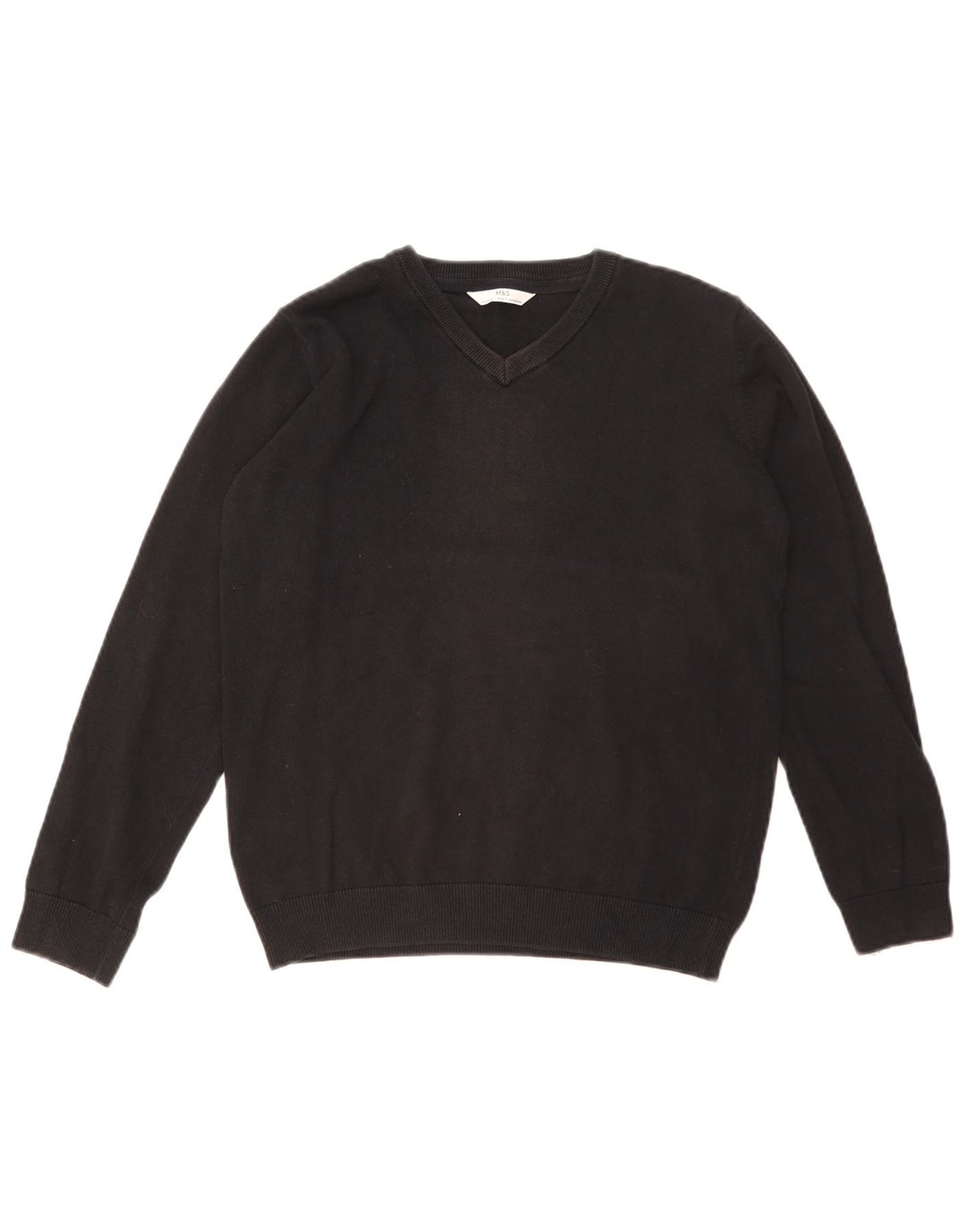 Marks & Spencer Jungen-Pullover mit V-Ausschnitt, 13–14 Jahre, Schwarz