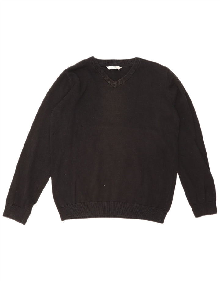 Marks & Spencer Jungen-Pullover mit V-Ausschnitt, 13–14 Jahre, Schwarz