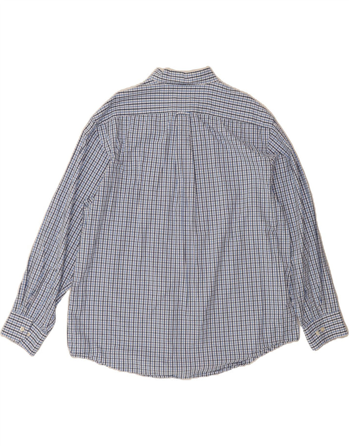 IZOD Mens Shirt 2XL Blue Check Cotton Vintage Izod and Second-Hand Izod from Messina Hembry 