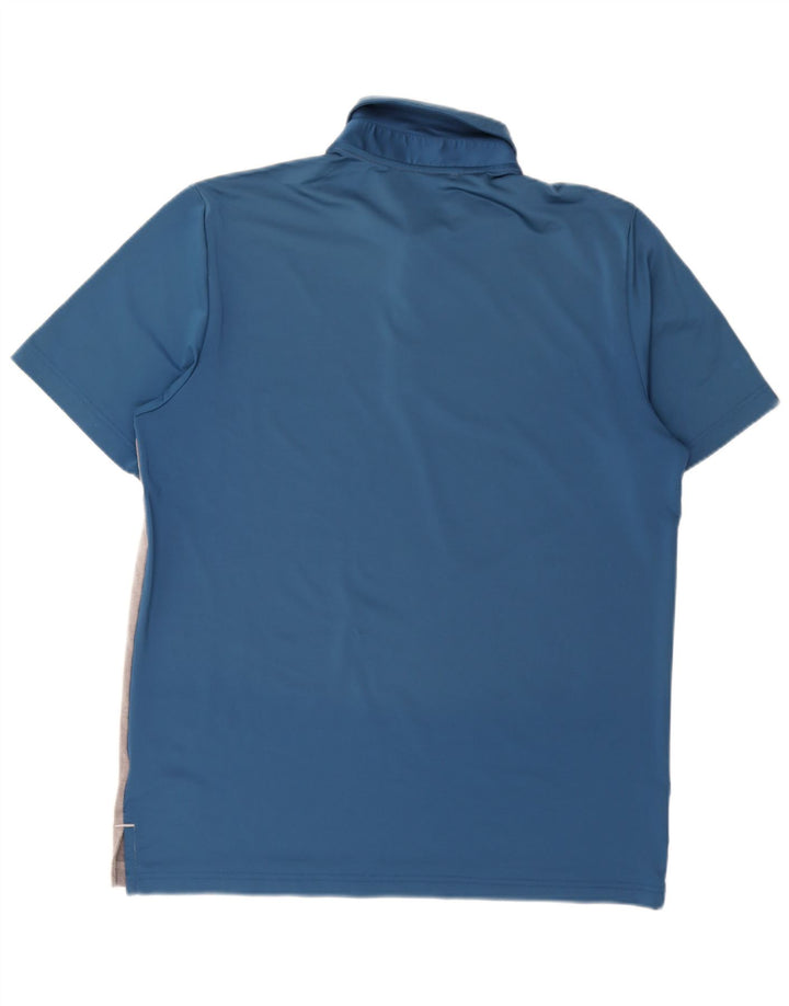 Adidas Herren-Poloshirt, großes graues Colourblock-Polyester