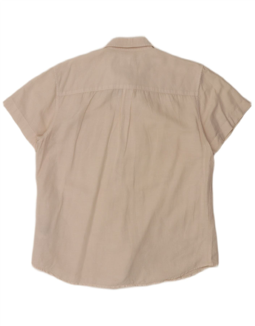 Wrangler Herren-Hemd, kurzärmelig, normale Passform, groß, aus weißem Leinen