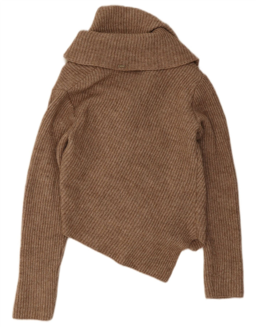 Asymmetrischer Damen-Cardigan von Liu Jo, Größe 40, kleines braunes Acryl