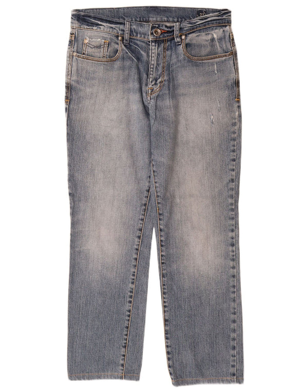 Rifle Damen Straight Jeans W31 L28 Blaue Baumwolle