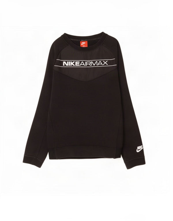 Nike Jungen-Sweatshirt mit Grafik, 12–13 Jahre, Größe L, Schwarz, Farbblock