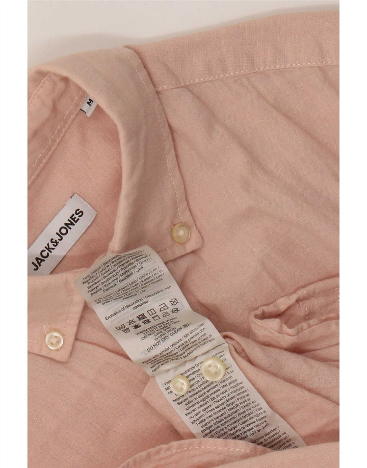 Jack & Jones Herren Kurzarmhemd Mittelrosa Baumwolle