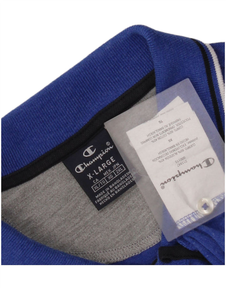 Champion Herren Poloshirt XL Blau Baumwolle