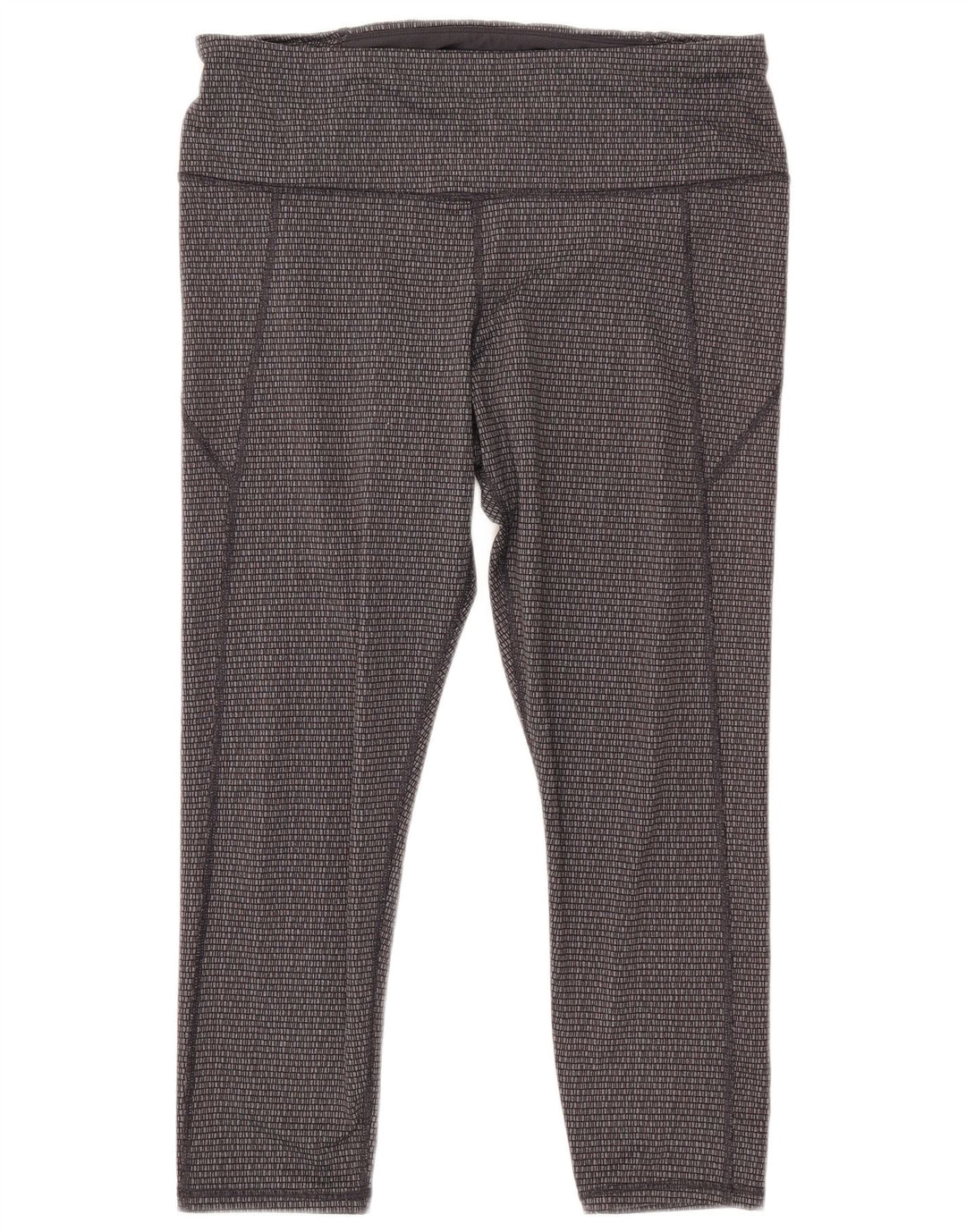 UNDER ARMOUR Damen Slim Fit Crop Leggings UK 18 XL Grau Geometrisch