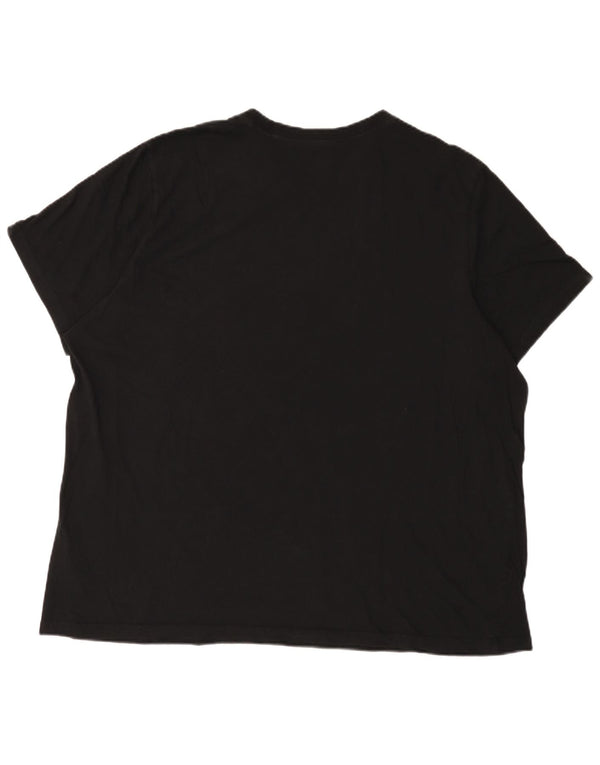 Nike Herren T-Shirt Top 3XL Schwarz Baumwolle