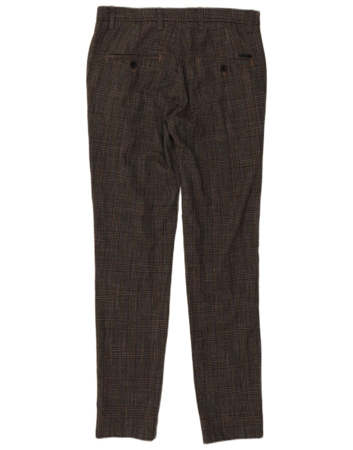 Jack & Jones Slim-Anzughose für Herren, W30, L32, grau kariertes Polyester