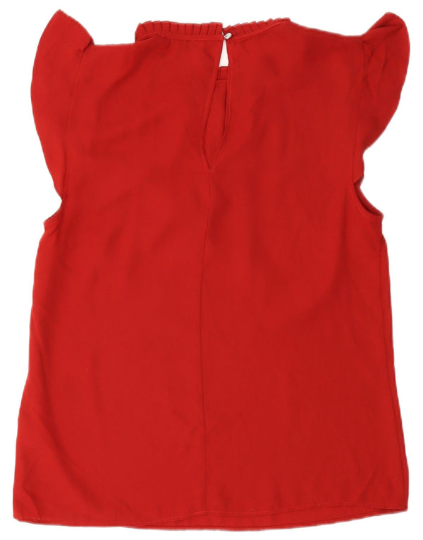 Oasis Damen-Blusenoberteil UK 10 Small Rot Polyester