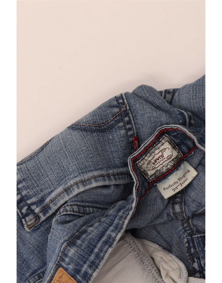 Levi's Damen 512 Denim Slim Bermuda Shorts W34 Large Blau