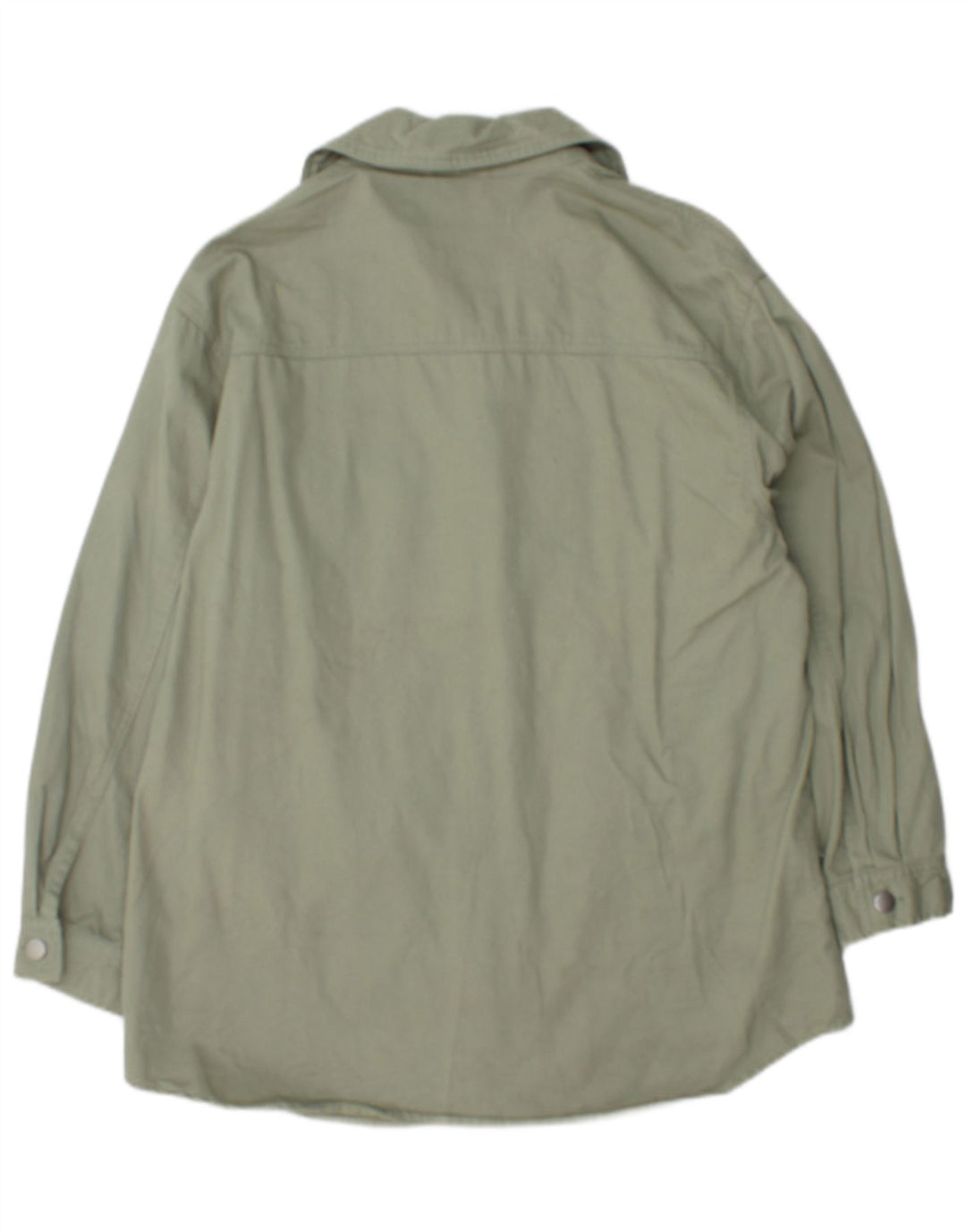 Übergroße Utility-Jacke für Herren von Zara, UK 10, Größe S, grüne Baumwolle