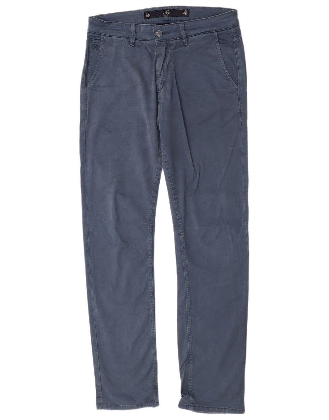 Gerade Herren-Chinohose von Fay, W34, L33, Blau, Baumwolle