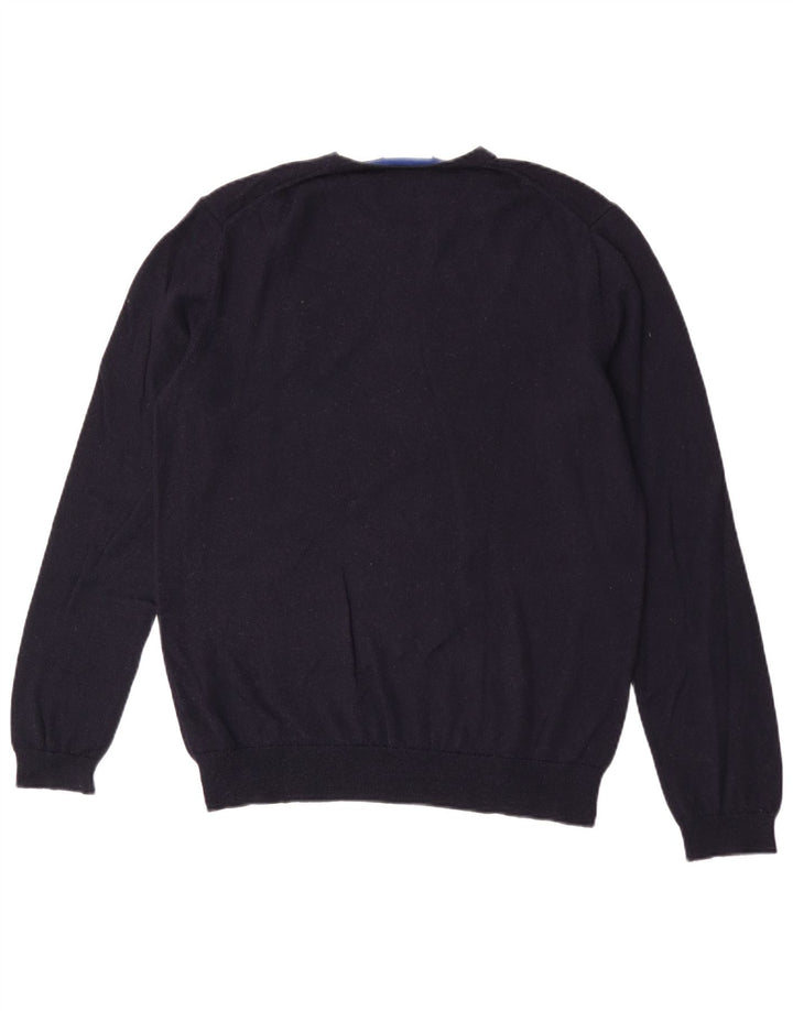 Calvin Klein Herren-Pullover mit Rundhalsausschnitt, große marineblaue Wolle