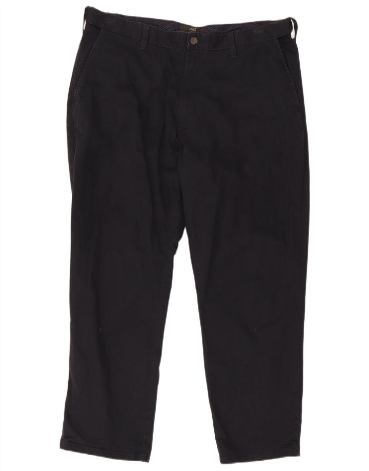 Marks & Spencer Herren Straight Regular Chinohose W38 L29 Marineblau