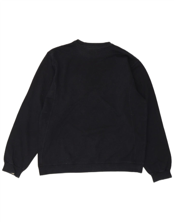 Champion Damen Grafik-Sweatshirt-Pullover UK 14 Medium Schwarz