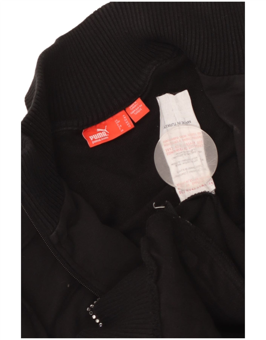 Puma Womens Graphic Trainingsanzug Top Jacke UK 12 Medium Black Colourblock