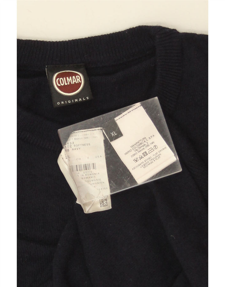 Colmar Herren-Pullover mit Rundhalsausschnitt, XL, Marineblau, Polyamid