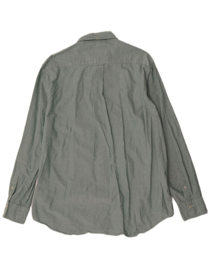 Gant Herren-Hemd mit normaler Passform, Größe 45/46, 2XL, grüne Baumwolle