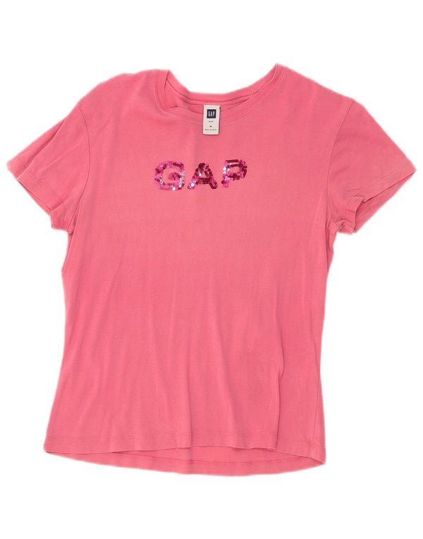 Gap Grafik-T-Shirt-Oberteil für Damen, UK 12, Mittelrosa