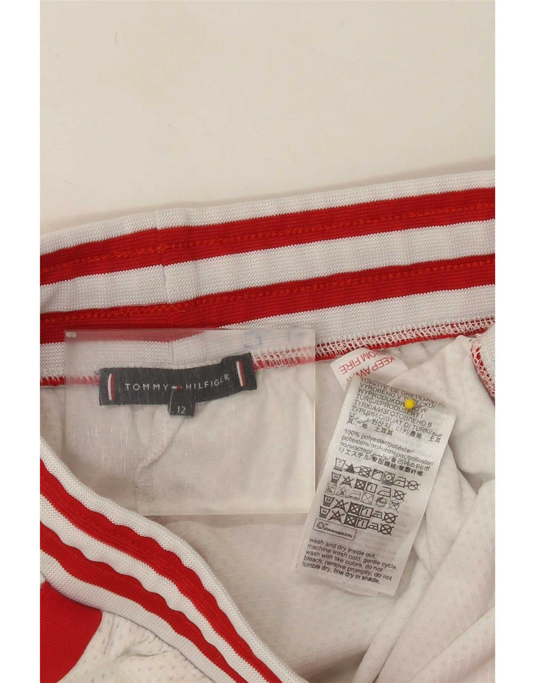 Tommy Hilfiger Sportshorts für Jungen, 11–12 Jahre, weißes Colourblock-Polyester
