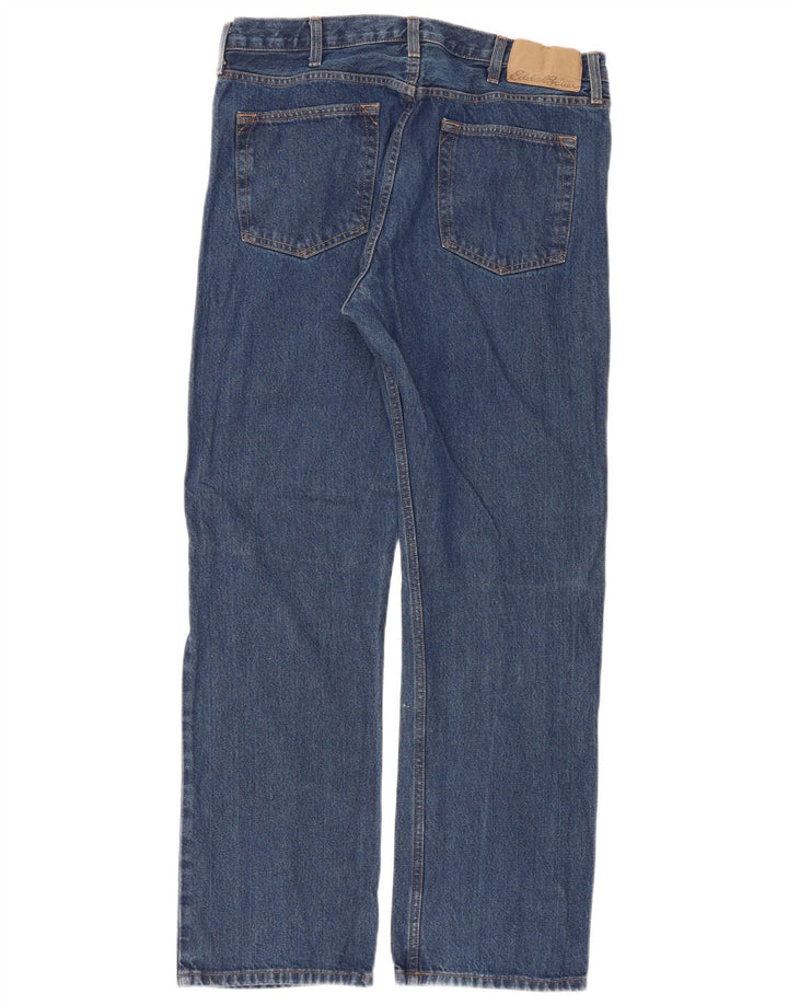 Eddie Bauer Damen Straight Jeans W36 L32 Blaue Baumwolle