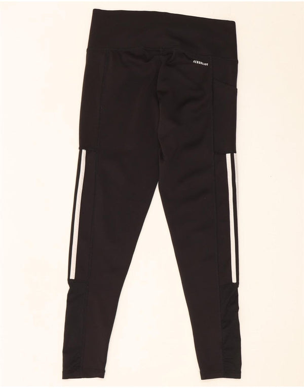 Adidas Damen Aeroready Leggings UK 12/14 Medium Schwarz Polyester