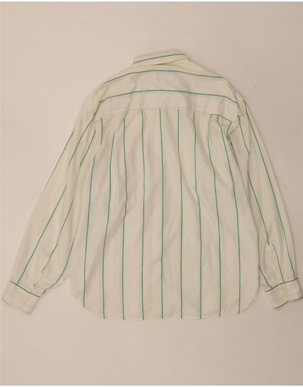 Vintage Mens Shirt Medium White Striped