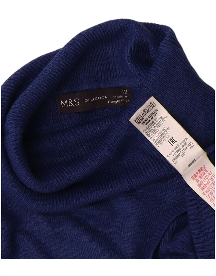 Marks & Spencer Damen-Pullover mit Rollkragen, Gr. 12, mittleres Marineblau