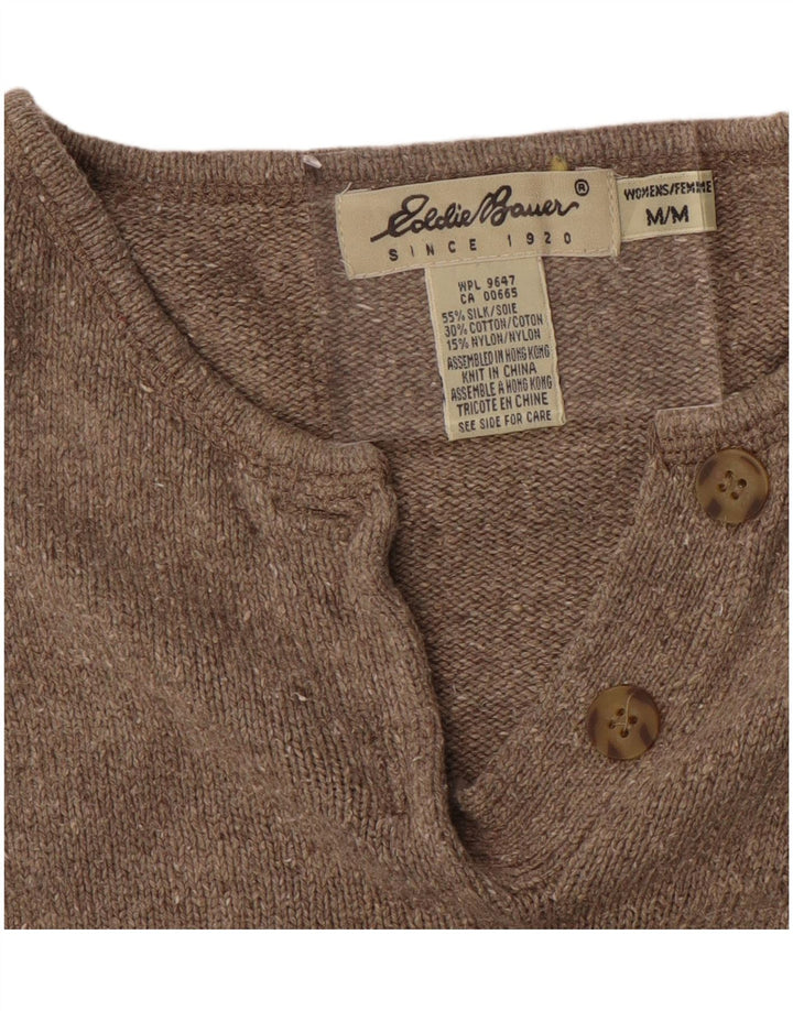 EDDIE BAUER Damen Übergroßer Pullover mit U-Boot-Ausschnitt, UK 14, Mittelbraun