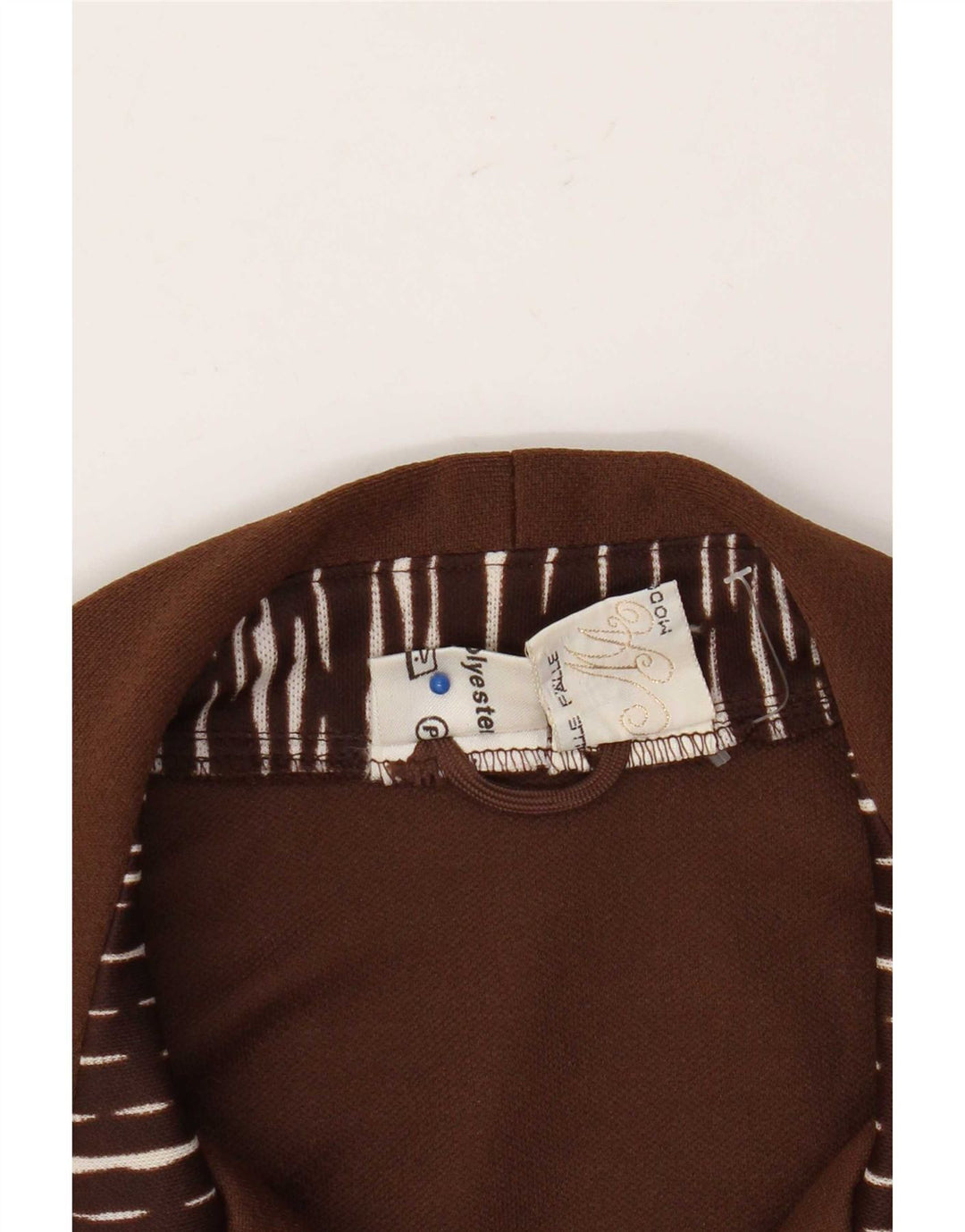 Vintage Damen Hemdbluse UK 16 Groß Braun gestreift