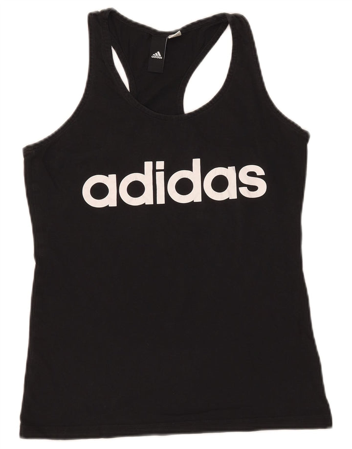 Adidas Damen Graphic Vest Top UK 8 Small Schwarz