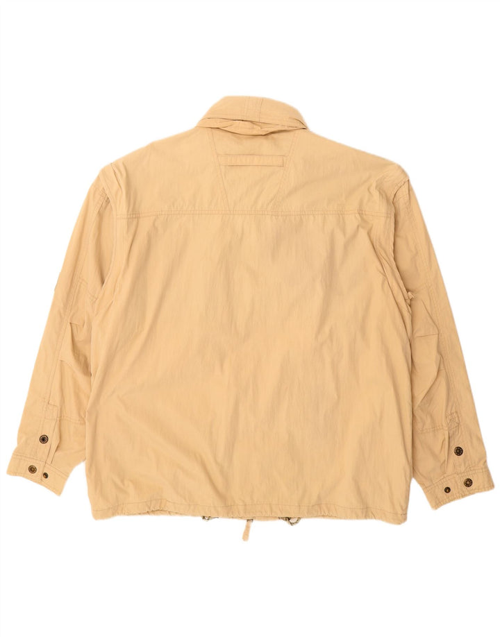 VINTAGE Herren Utility Jacke IT 54 2XL Beige Baumwolle