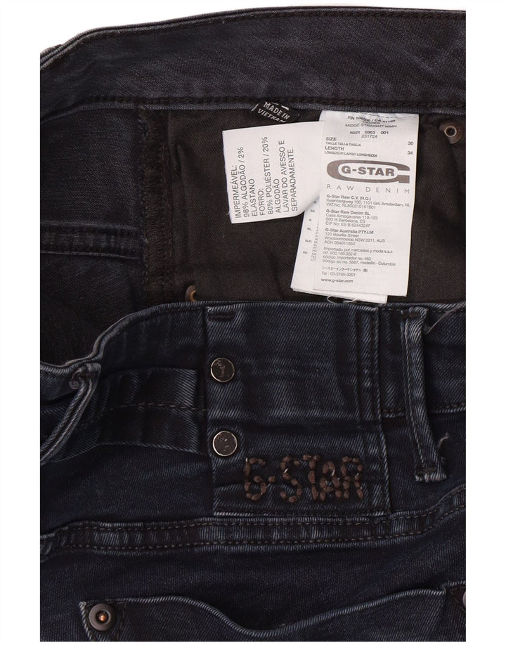 G-STAR Damen-Jeans mit niedriger Taille und geradem Bund, Breite 30, Länge 34, Marineblau, Baumwolle