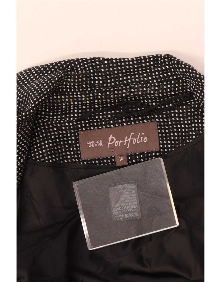 Marks & Spencer Damen-Blazerjacke mit 4 Knöpfen, Gr. 14, mittleres Marineblau