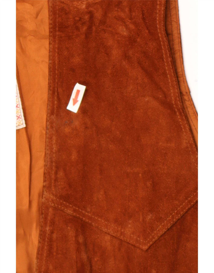 Vintage Herren Wildlederweste XL Braun