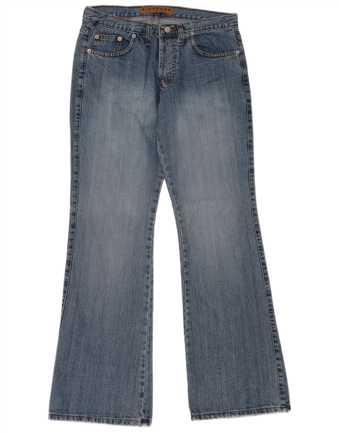 Richmond Grafik-Bootcut-Jeans für Damen IT 44 Mittel W30 L32 Blaue Baumwolle