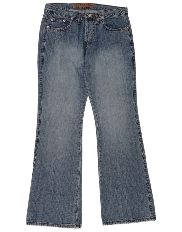 Richmond Grafik-Bootcut-Jeans für Damen IT 44 Mittel W30 L32 Blaue Baumwolle